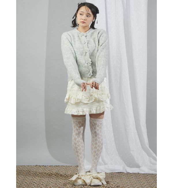 merry jenny「ベロアフリルミニスカート」|スカート|