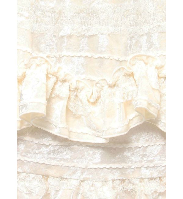 merry jenny「ベロアフリルミニスカート」|スカート|