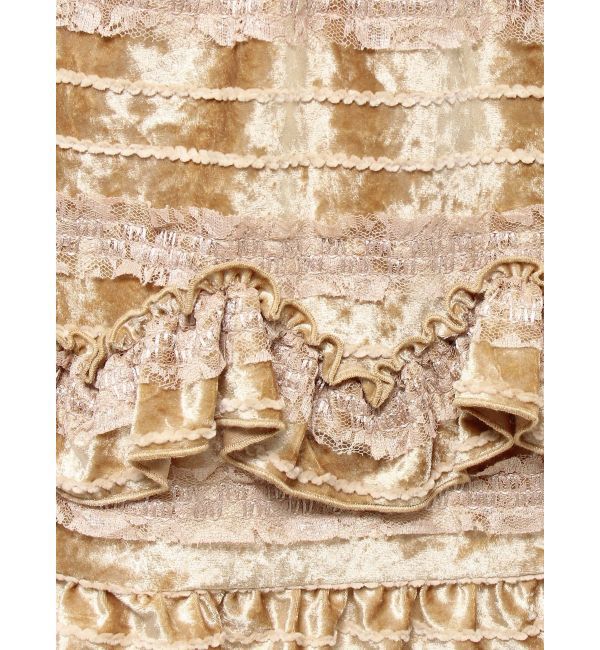 merry jenny「ベロアフリルミニスカート」|スカート|