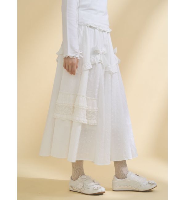 merry jenny「デコラティブリボンフレアスカート」|スカート|