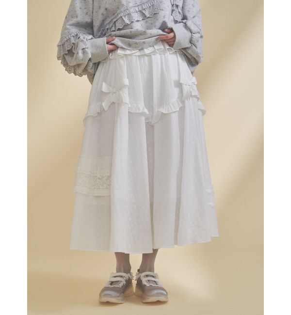 merry jenny「デコラティブリボンフレアスカート」|スカート|