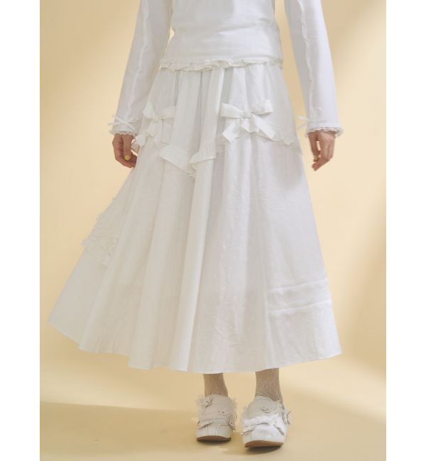 merry jenny「デコラティブリボンフレアスカート」|スカート|