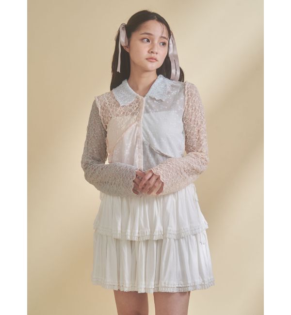 merry jenny「カットティアードミニスカート」|スカート|