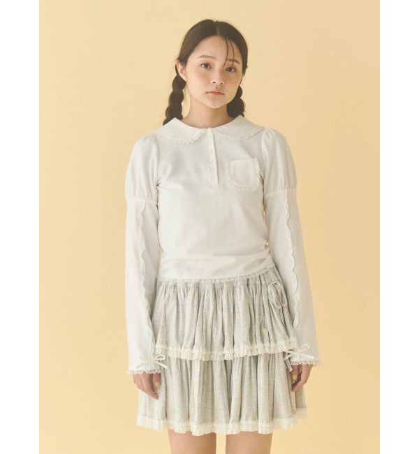 merry jenny「カットティアードミニスカート」|スカート|