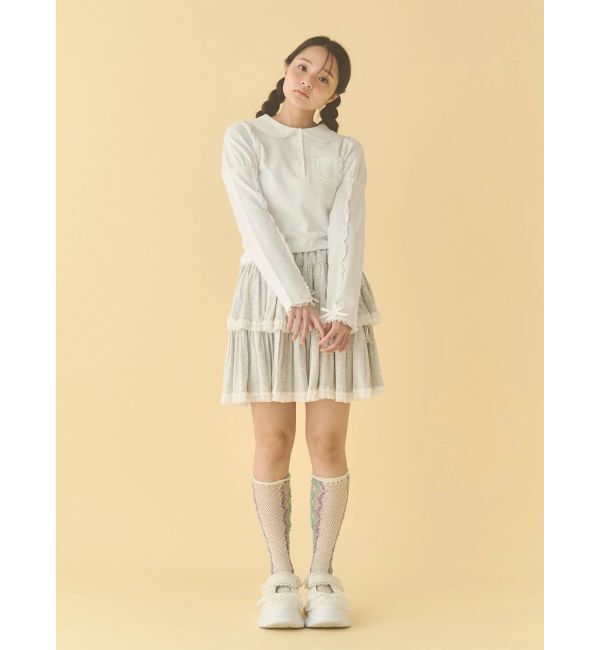 merry jenny「カットティアードミニスカート」|スカート|