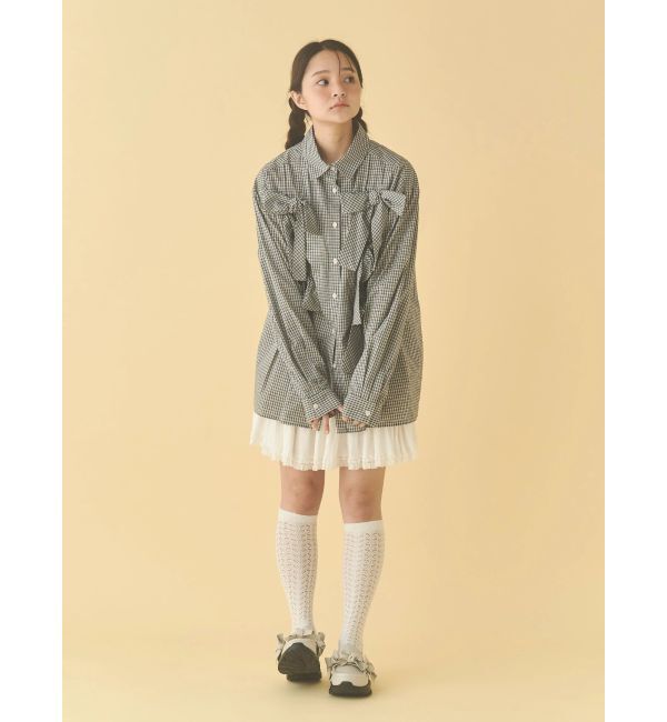 merry jenny「カットティアードミニスカート」|スカート|