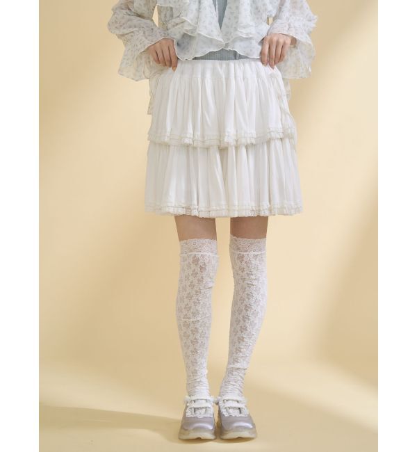 merry jenny「カットティアードミニスカート」|スカート|