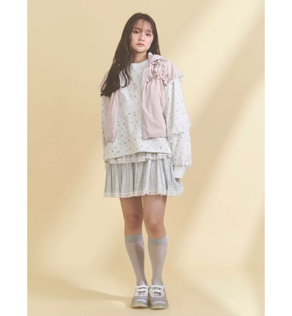 merry jenny「カットティアードミニスカート」|スカート|
