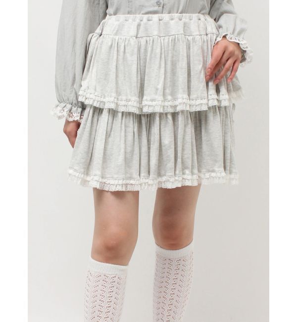 merry jenny「カットティアードミニスカート」|スカート|