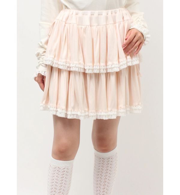 merry jenny「カットティアードミニスカート」|スカート|