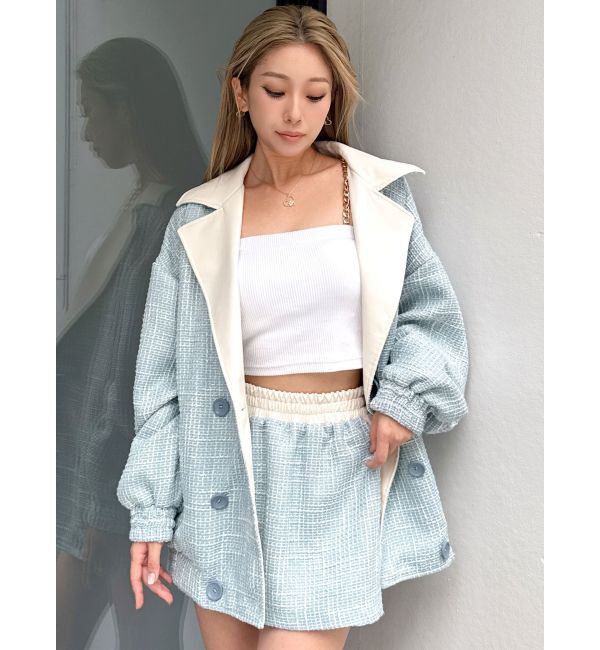 GYDA「ツイード異素材スカートライクショートパンツ【SETUP着用可】」|スカート|