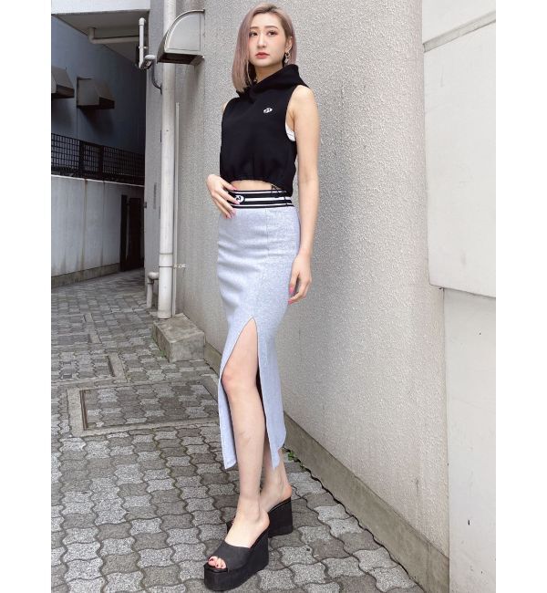 GYDA「GD JQ DEEPスリットLONGスカートライクショートパンツ」|スカート|