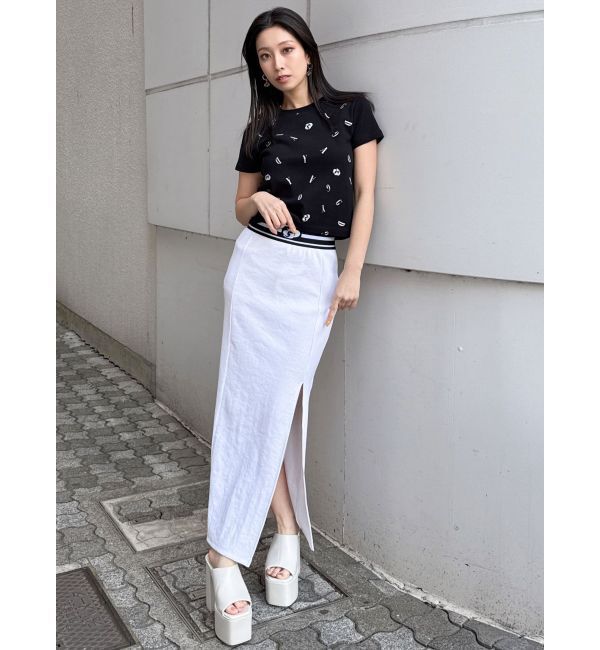 GYDA「GD JQ DEEPスリットLONGスカートライクショートパンツ」|スカート|