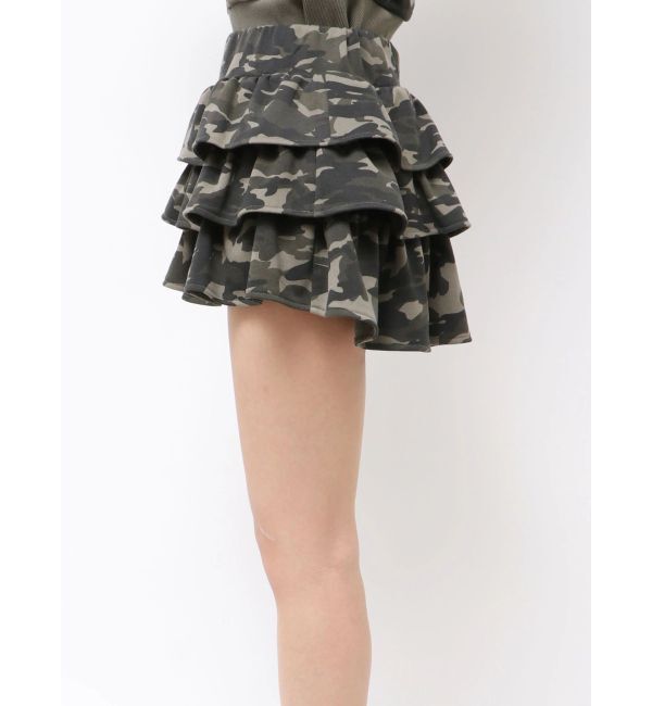GYDA「Sweat tiered スカートライクショートパンツ」|スカート|