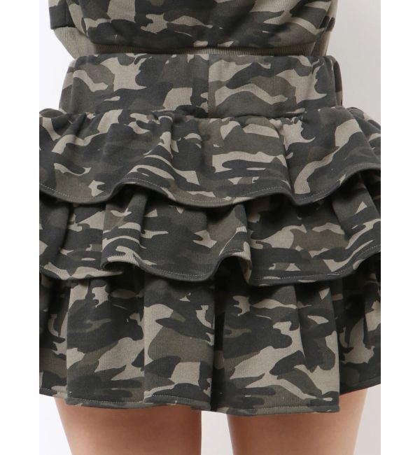 GYDA「Sweat tiered スカートライクショートパンツ」|スカート|