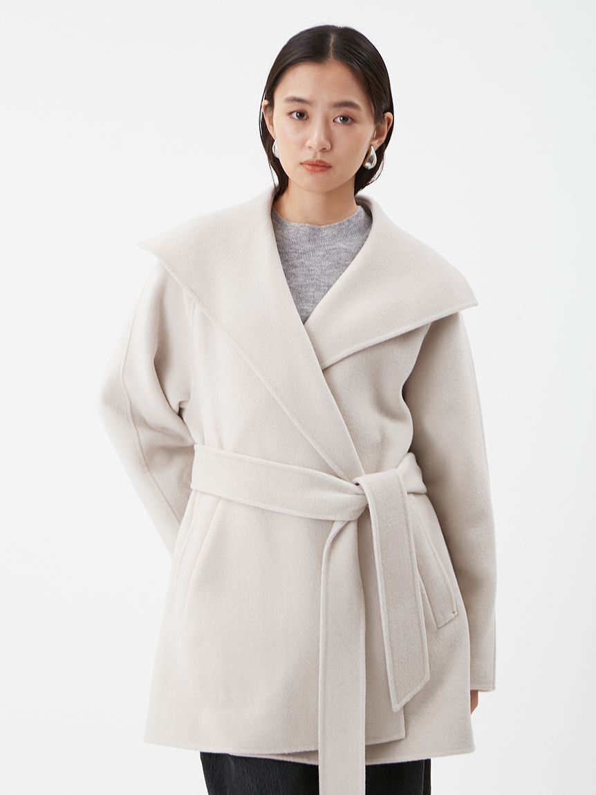 共ベルト付きビックカラーミディ丈コート（Mila Owen）｜ルミネの