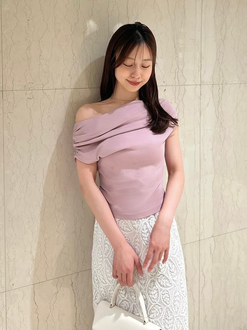 SNIDEL「ルーズネックカットプルオーバー」|Tシャツ・カットソー|PNK