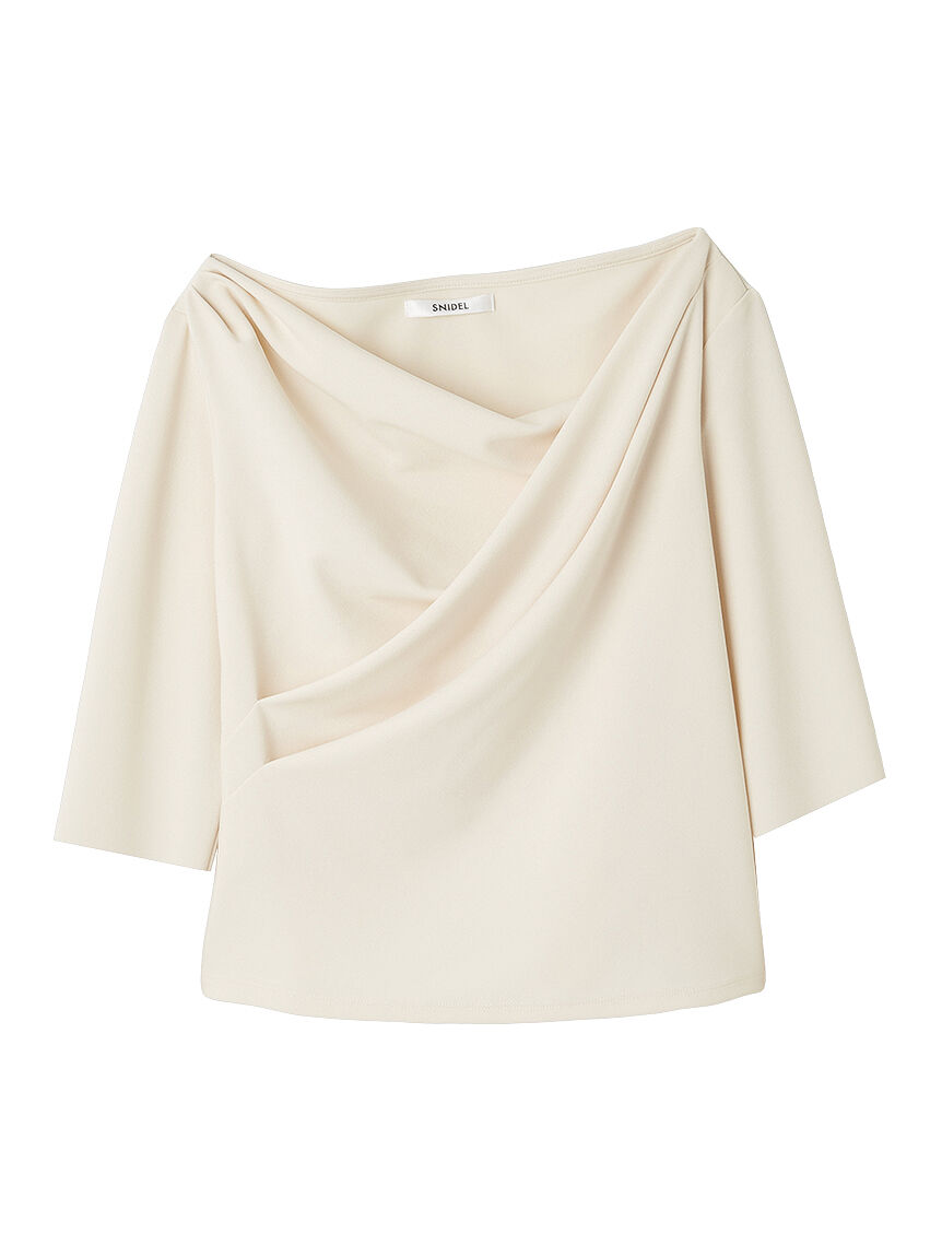 SNIDEL「ワンショルダードレープカットソー」|Tシャツ・カットソー|