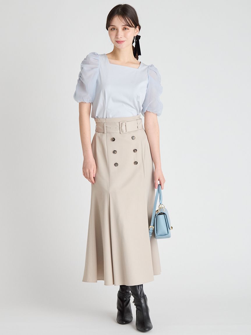 CELFORD「トレンチデザインマーメイドスカート」|スカート|BEG