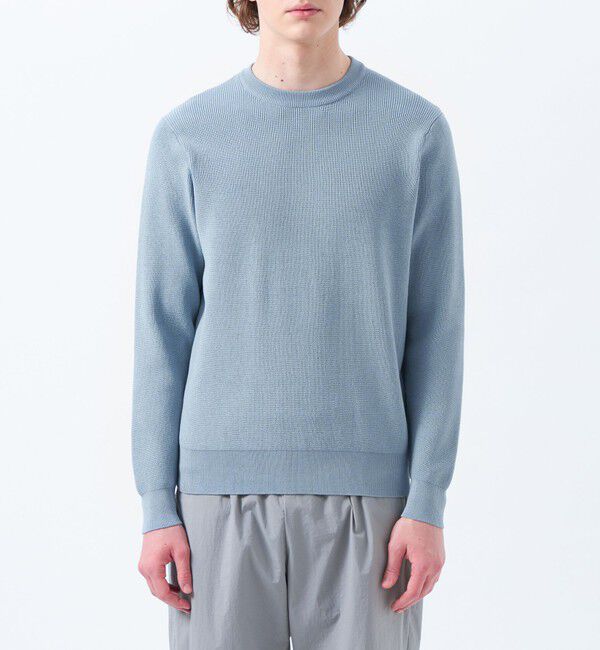 MACKINTOSH PHILOSOPHY「片畦プレーティング クルーネックプルオーバーニット」|ニット・セーター|
