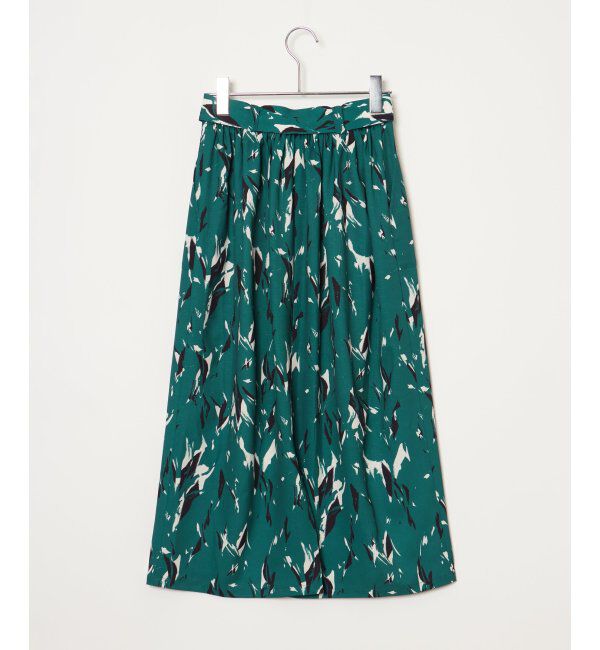 ikka「ベルト付きプリントスカート」|スカート|