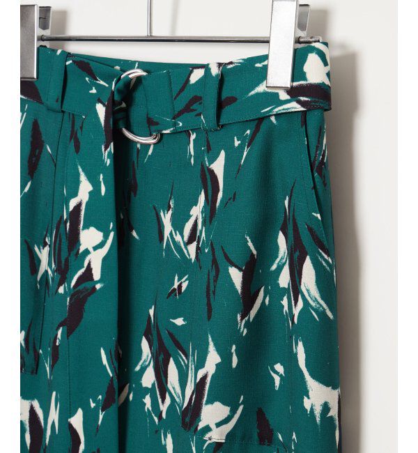 ikka「ベルト付きプリントスカート」|スカート|