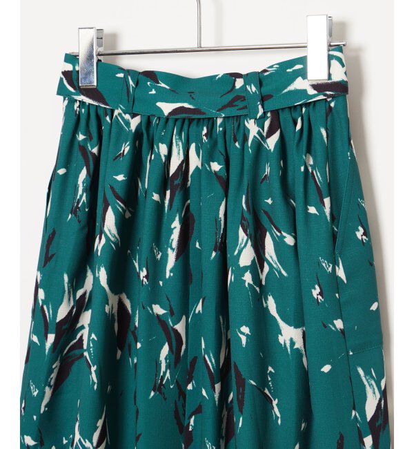 ikka「ベルト付きプリントスカート」|スカート|