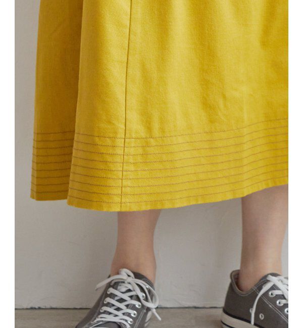 Lbc with Life「リネン混配色ステッチスカート」|スカート|