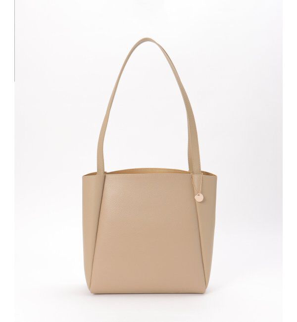 Lbc with Life「合皮ミドルトートバッグ」|その他|ベージュ