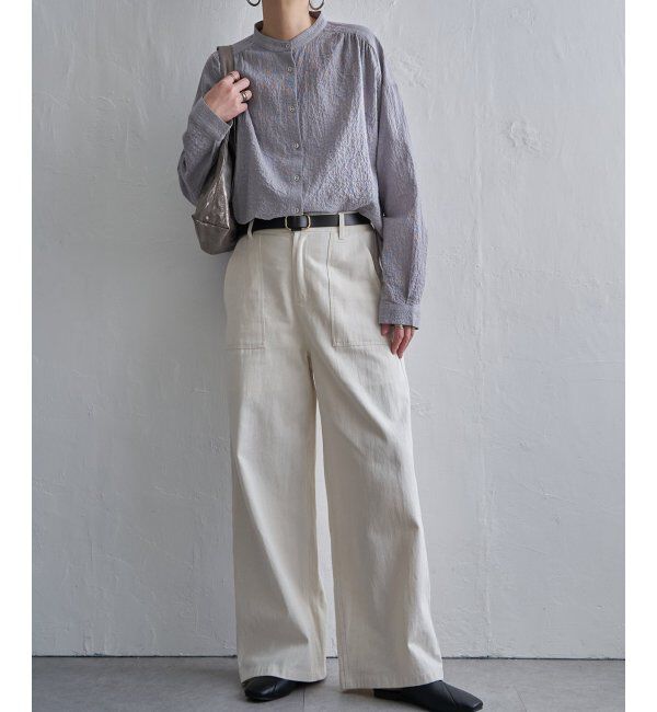 Lbc with Life「オーガニックコットンバンドカラーシャツ」|シャツ・ブラウス|