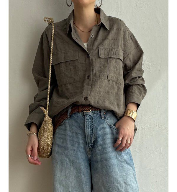 Lbc with Life「ジャカードダブルポケットシャツジャケット」|シャツ・ブラウス|