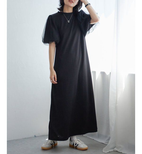 VENCE share style「チュールボリュームスリーブワンピース」|ワンピース|