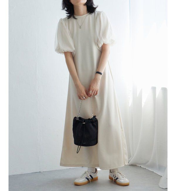 VENCE share style「チュールボリュームスリーブワンピース」|ワンピース|