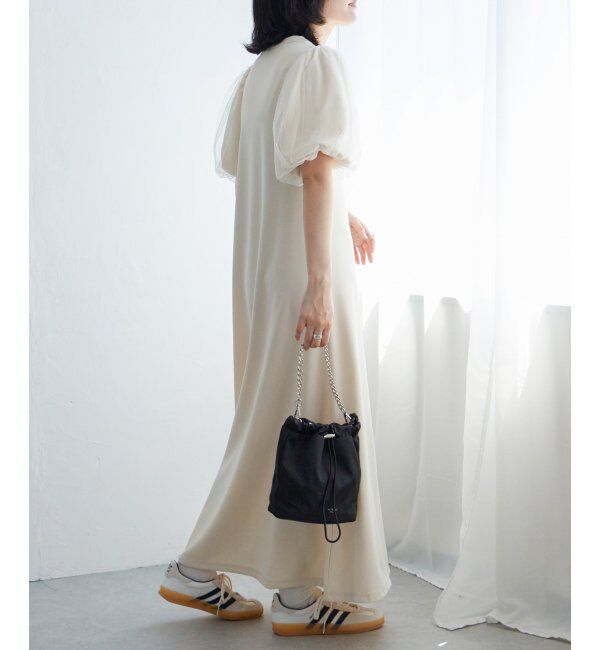 VENCE share style「チュールボリュームスリーブワンピース」|ワンピース|