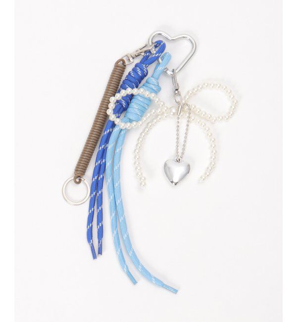 VENCE share style「リボンロープチャーム」|ネックレス|ブルー