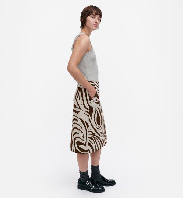 Marimekko「【一部店舗・オンラインストア限定】Valaa Jokuraita スカート」|スカート|