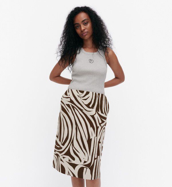 Marimekko「【一部店舗・オンラインストア限定】Valaa Jokuraita スカート」|スカート|