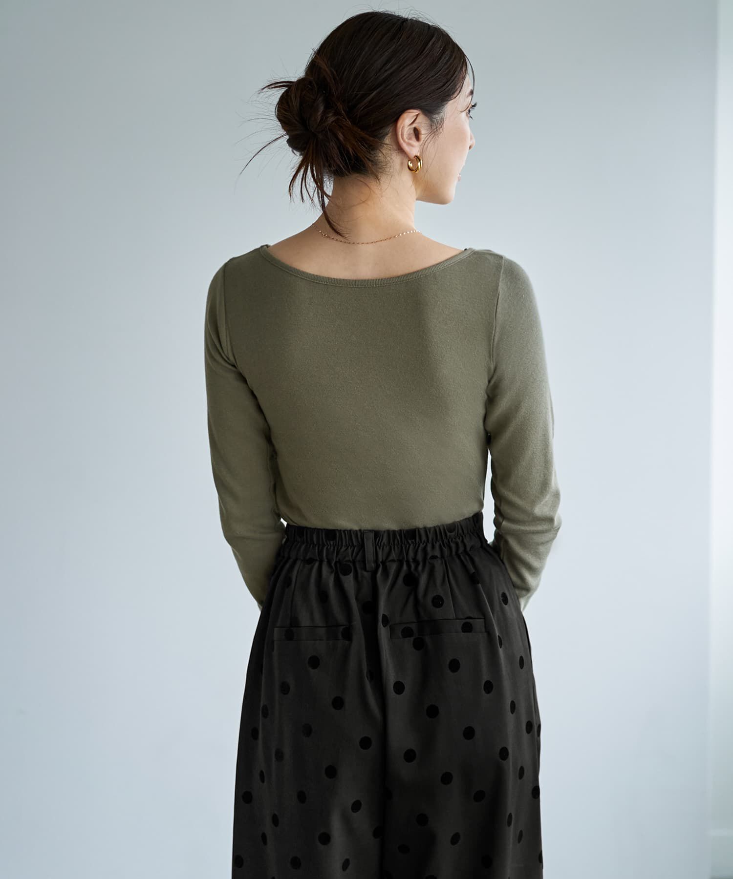 STYLE DELI「◆敏感肌対策◆中に着る綿100デコルテ開きカットソー」|Tシャツ・カットソー|