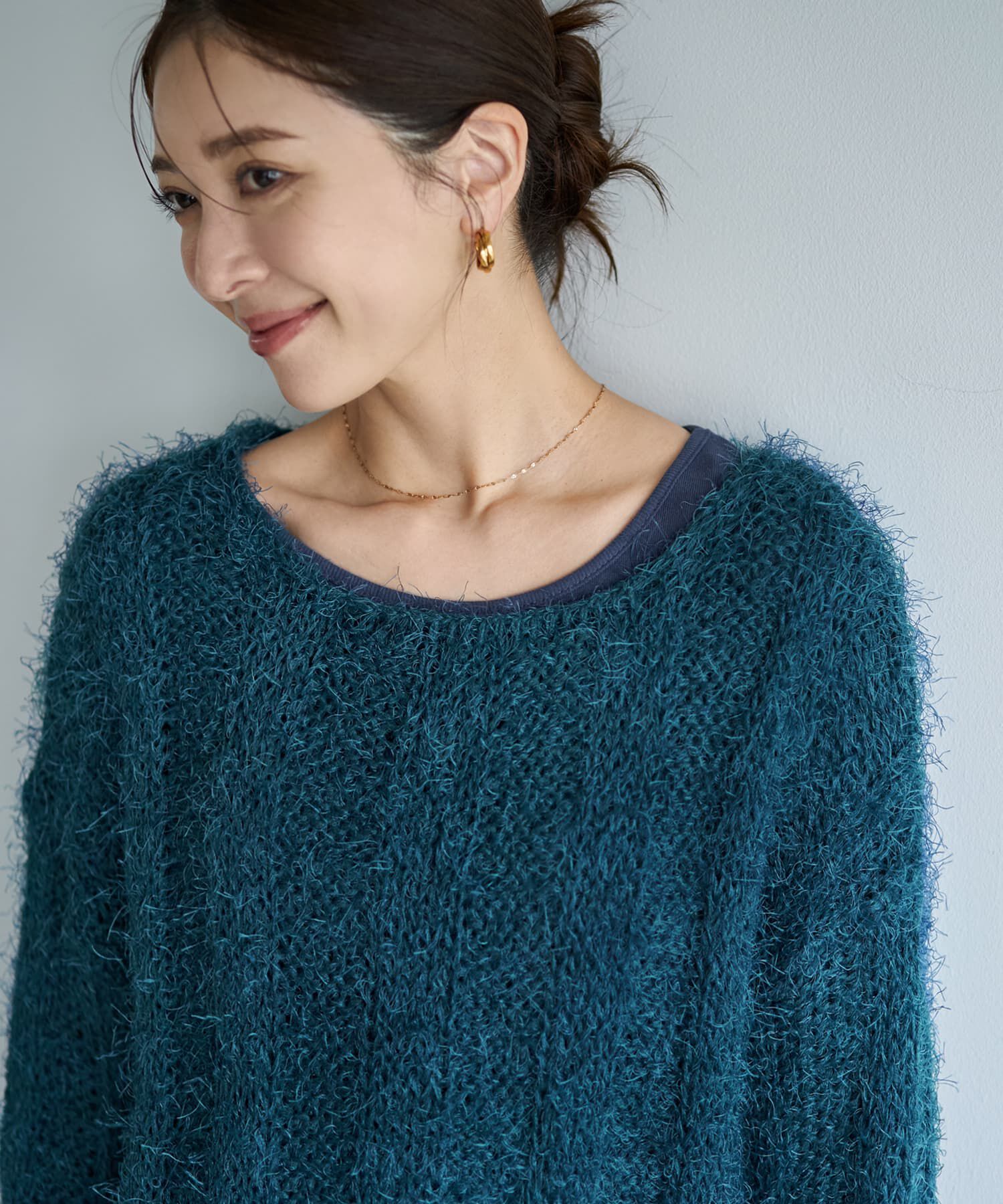 STYLE DELI「◆敏感肌対策◆中に着る綿100デコルテ開きカットソー」|Tシャツ・カットソー|