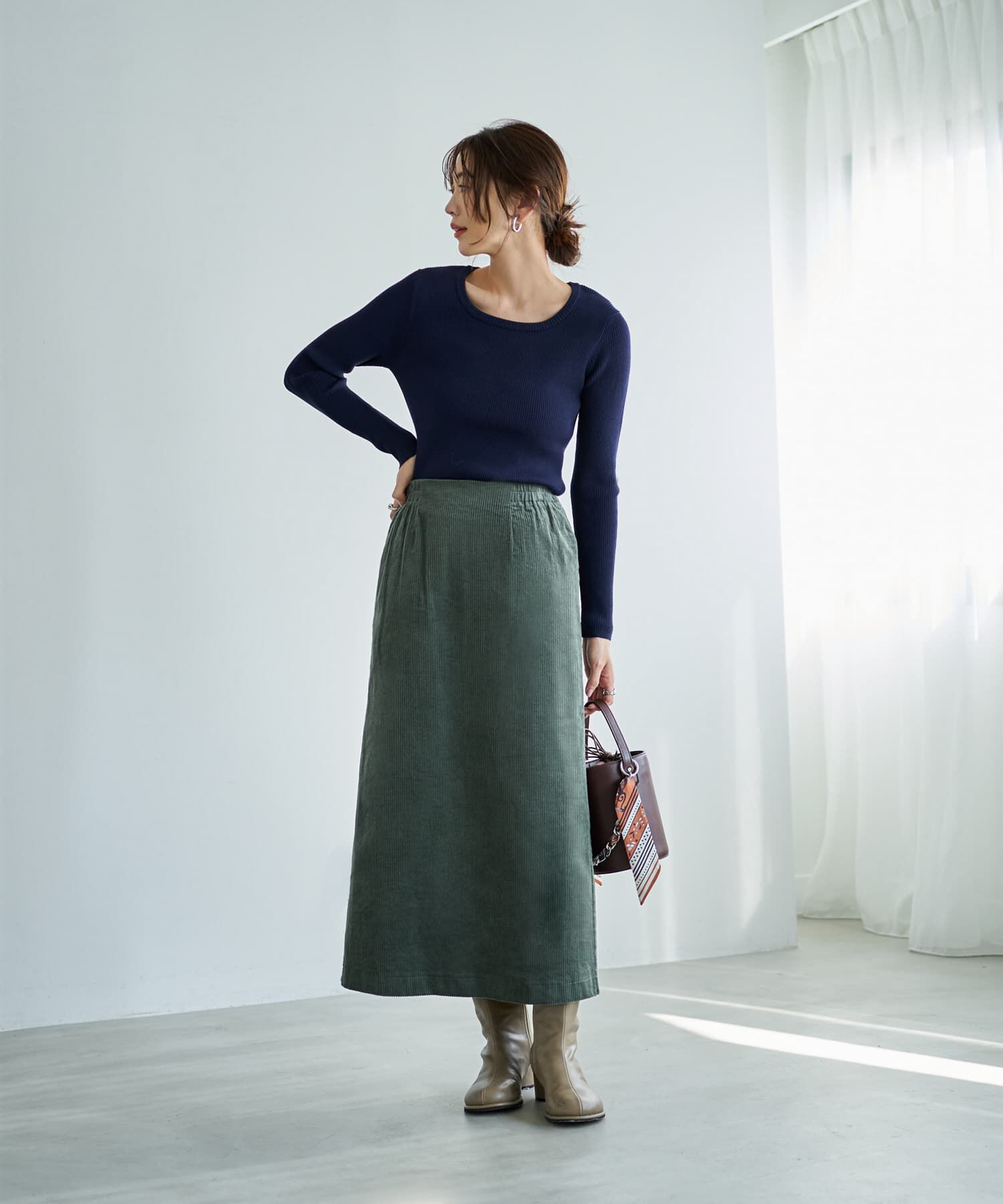STYLE DELI「【セットアップ対応】コーデュロイストレートスカート」|スカート|