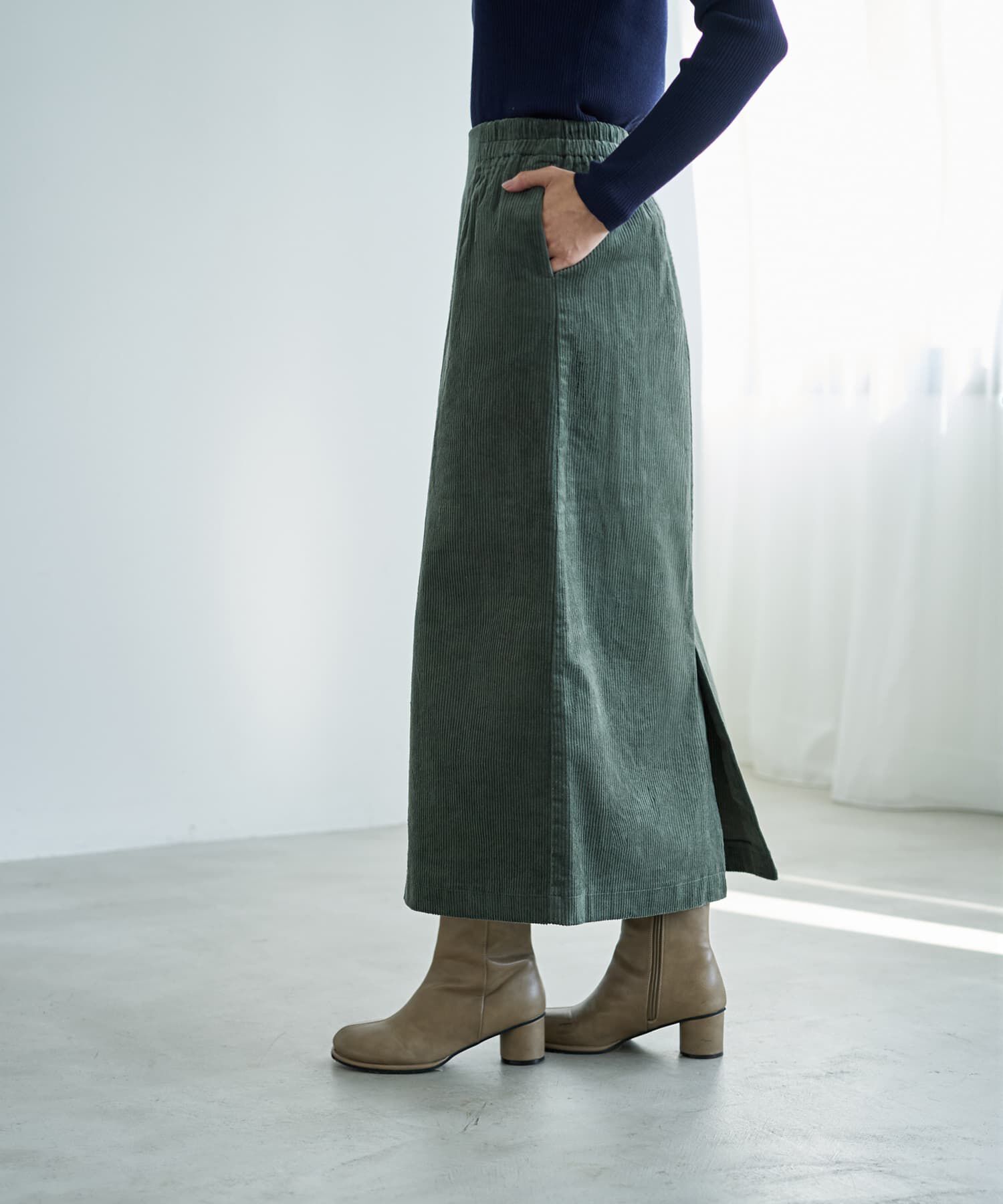 STYLE DELI「【セットアップ対応】コーデュロイストレートスカート」|スカート|