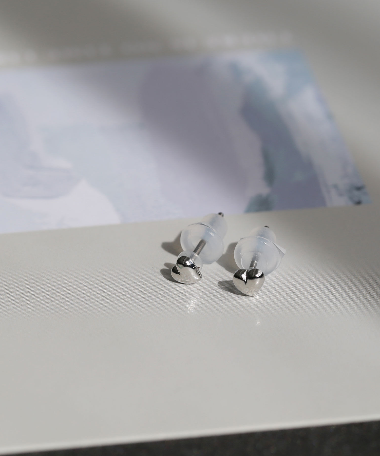  「ピュアチタンポスト ミニミニハートピアス［金属アレルギー対応］」|ピアス|シルバー
