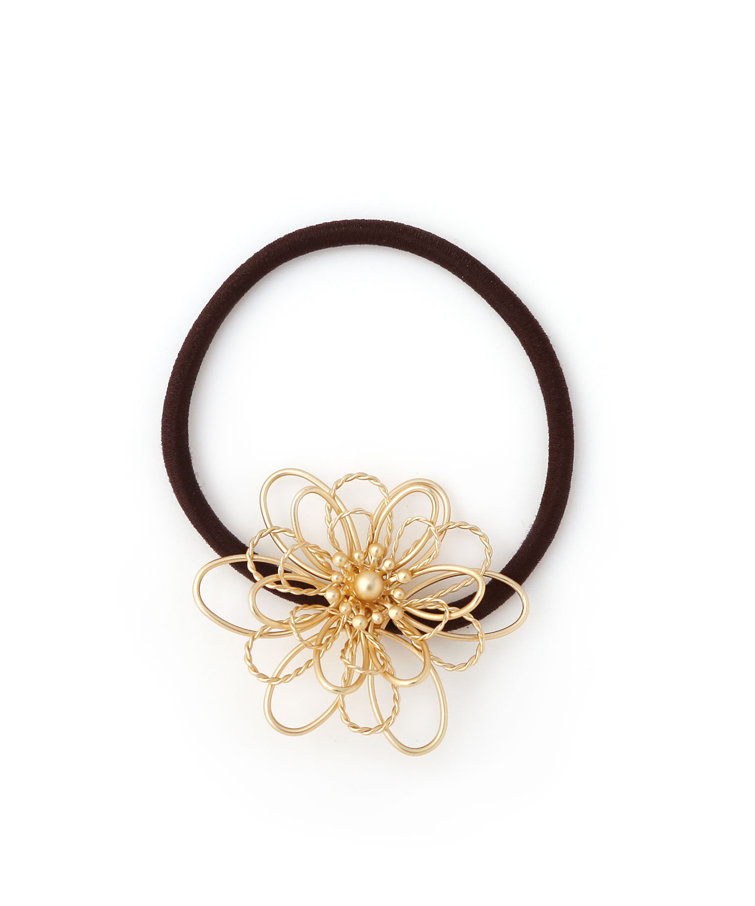  「立体メタルラインフラワーヘアゴム」|ヘアゴム・シュシュ|