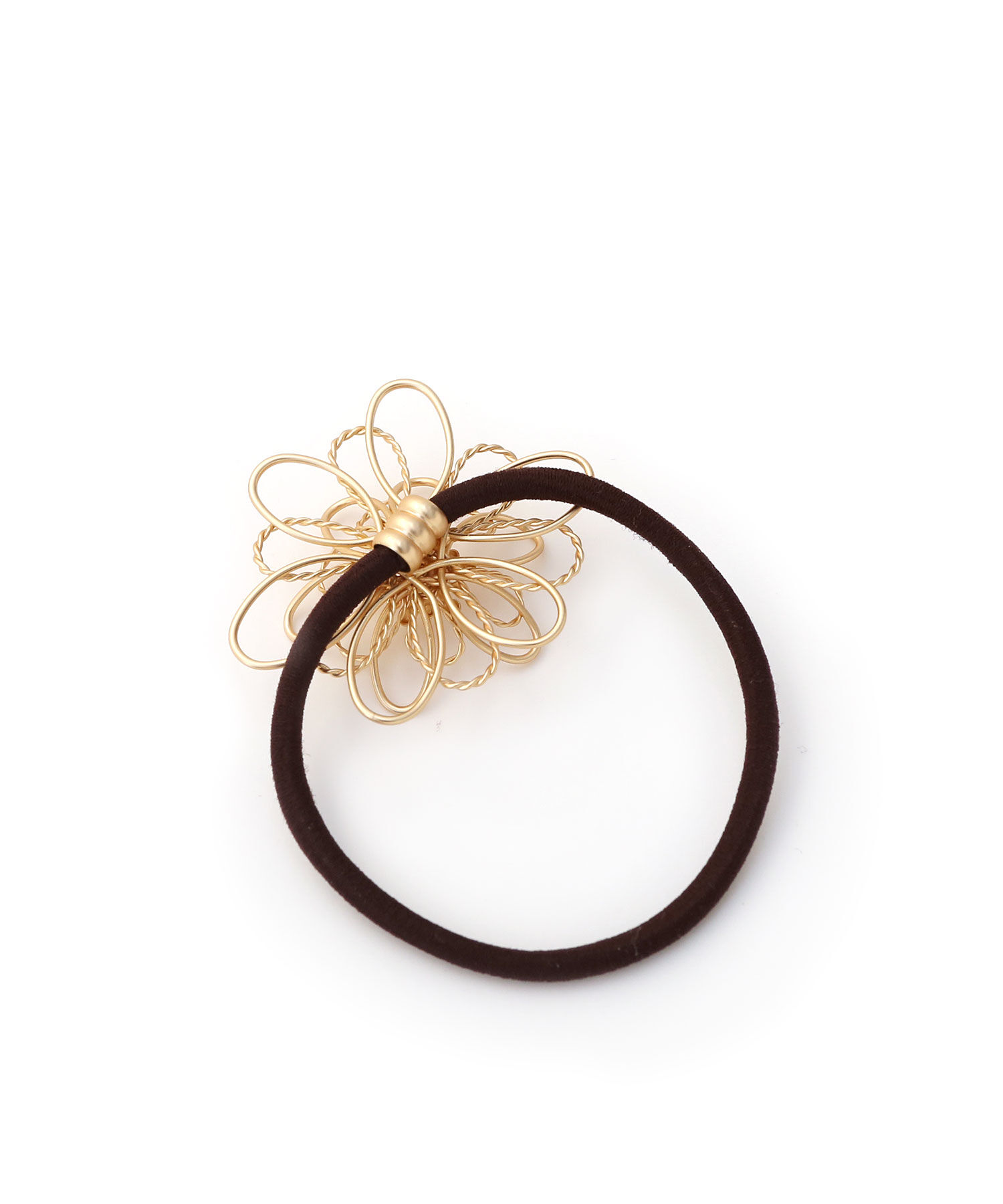  「立体メタルラインフラワーヘアゴム」|ヘアゴム・シュシュ|