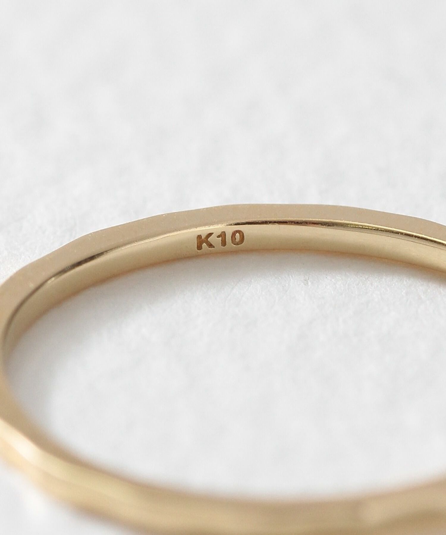 NOIR DE POUPEE「K10 ゴールド&times;チェーン 2連風 リング」|リング|