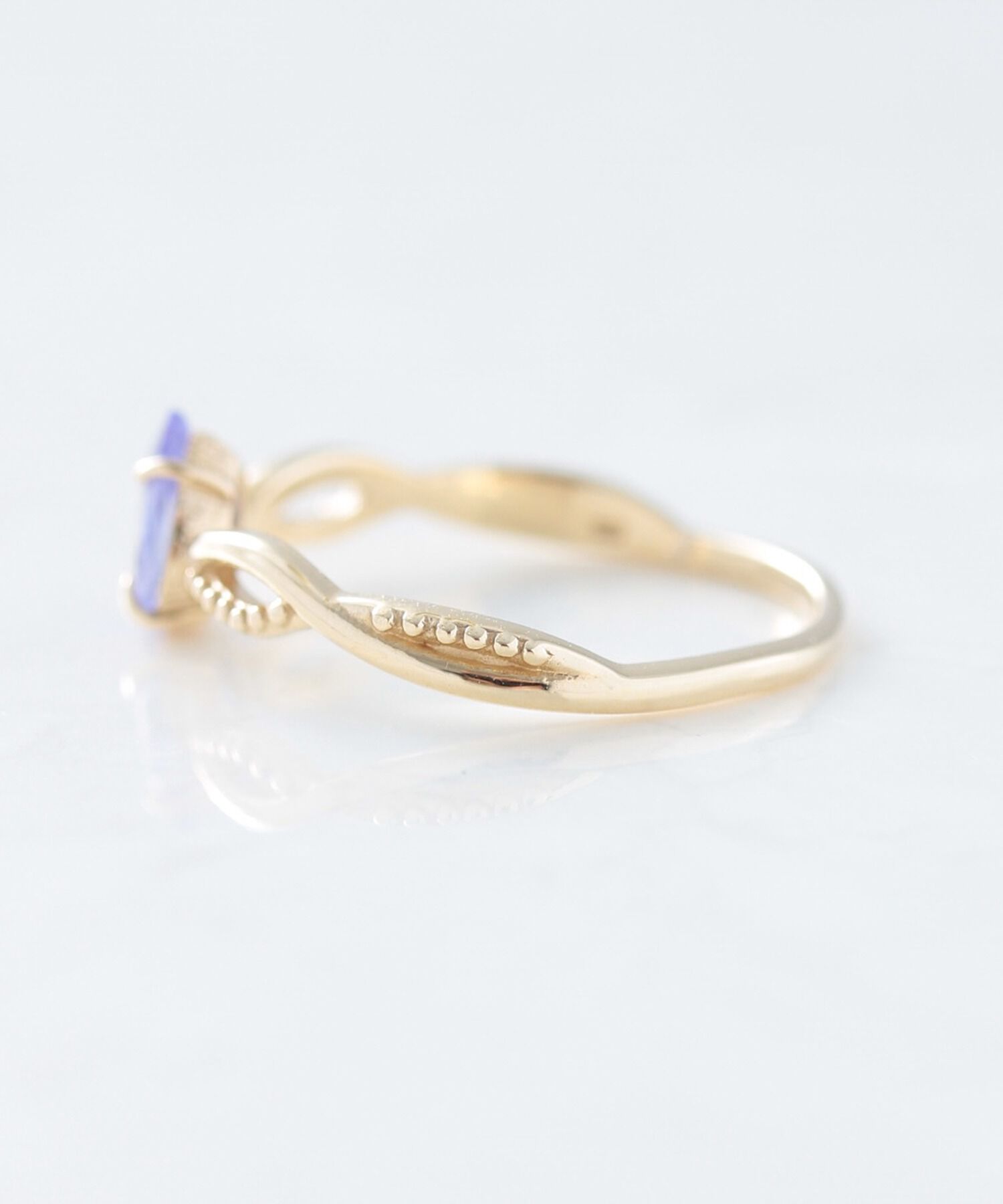 NOIR DE POUPEE「K10 タンザナイトPS クロスライン リング」|リング|