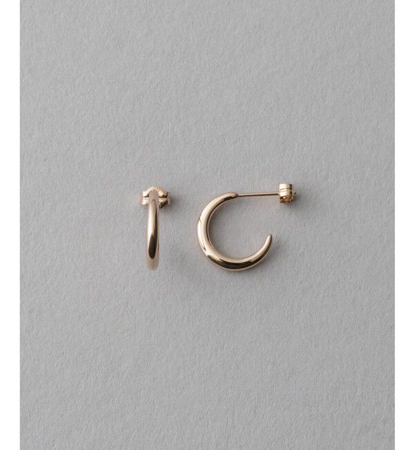 ete「[ONLINE Limited] クレセントムーン ピアス」|ピアス|ピンクゴールド