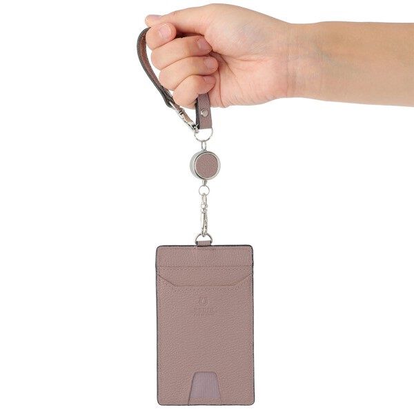 PEDIR「PEDIR(ペディール) ディアシュリンク 本革 リール付 シングルパスケース」|定期入れ|