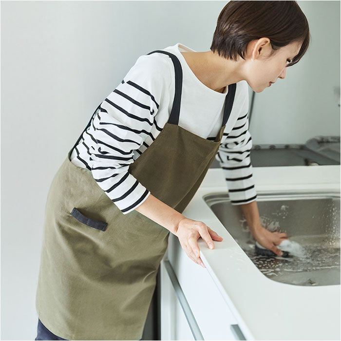 BACKYARD FAMILY「エプロン おしゃれ H型 通販 前掛け H型エプロン かぶるだけ レディース 保育士 速乾 綿」|その他|