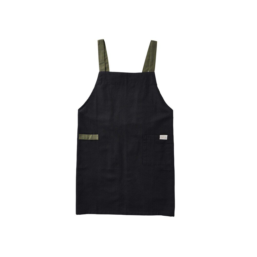 BACKYARD FAMILY「エプロン おしゃれ H型 通販 前掛け H型エプロン かぶるだけ レディース 保育士 速乾 綿」|その他|ブラック1
